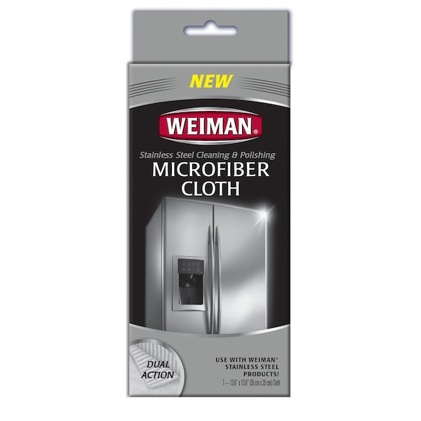 Weiman Microfiber Stainless Steel Cleaning and Polishing Cloth 13.8 in. W X 13.8 in. L 1 pk 504D - main